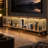 Horizontal Low-Profile Glass Display Cabinet with 360° View, Color-Changing LED Lights, Glass Shelves and Anti-Tip Kit
