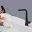 Robinet de cuisine à cascade avec affichage de la température, robinet de cuisine à poignée simple avec douchette rétractable, robinet d'évier de cuisine moderne, trois modes de sortie d'eau-118350795