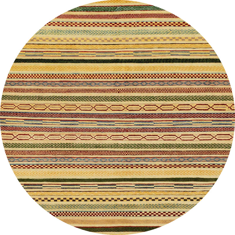 Abstract Indoor Rug, Round 7'