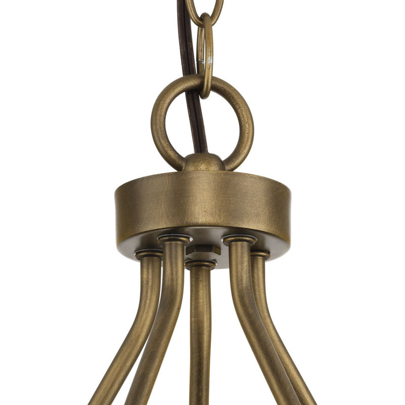 5 - Light Dimmable Wagon Wheel Chandelier, Aged Bronze