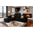 Full Compressed Corduroy Upholstered Sectional With Moveable Ottoman - No Assembly Needed-1162193196