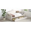 Lit de jour simple rembourré avec 2 tiroirs, canapé-lit en velours avec ports de chargement USB, aucun sommier nécessaire