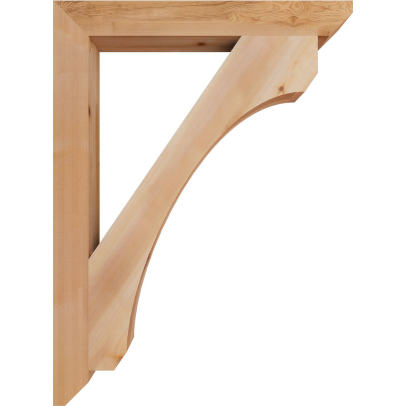 Support en bois / corbeau, Cèdre rouge de l'Ouest (lisse), H 46 po x l 3,5 po x P 34 po