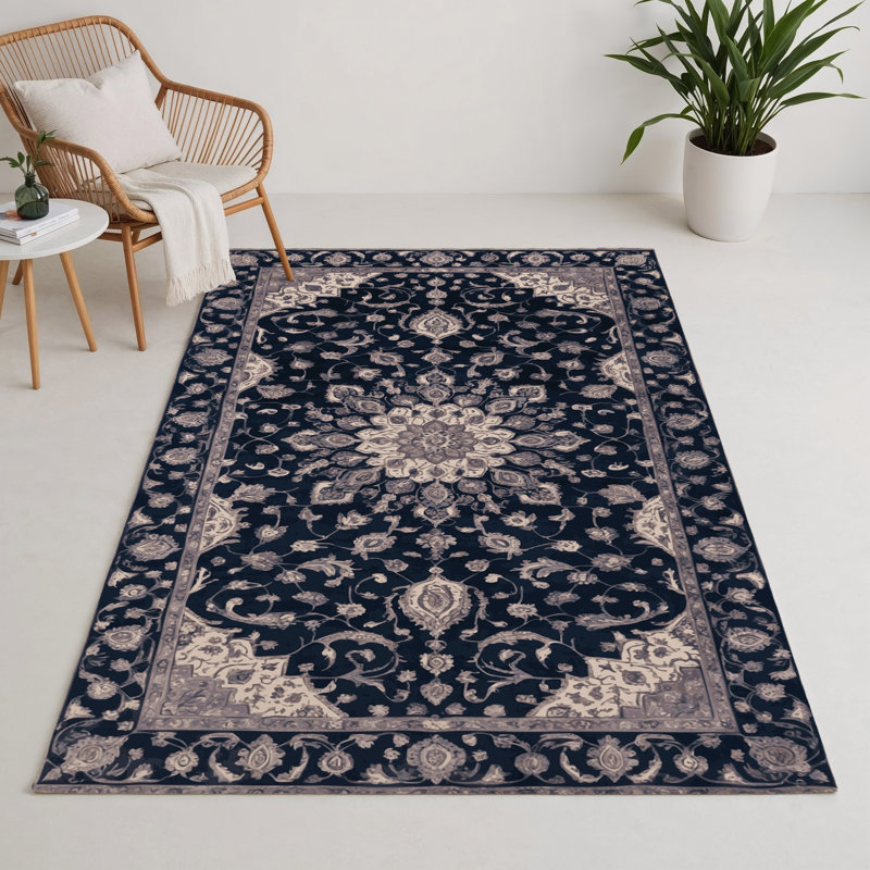Tapis gris d'intérieur et d'extérieur Tabriz, Rectangle 9 pi x 12 pi