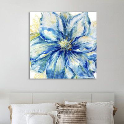 « indigo fleur » par tre sorelle studios, reproduction d’art sur toile tendue