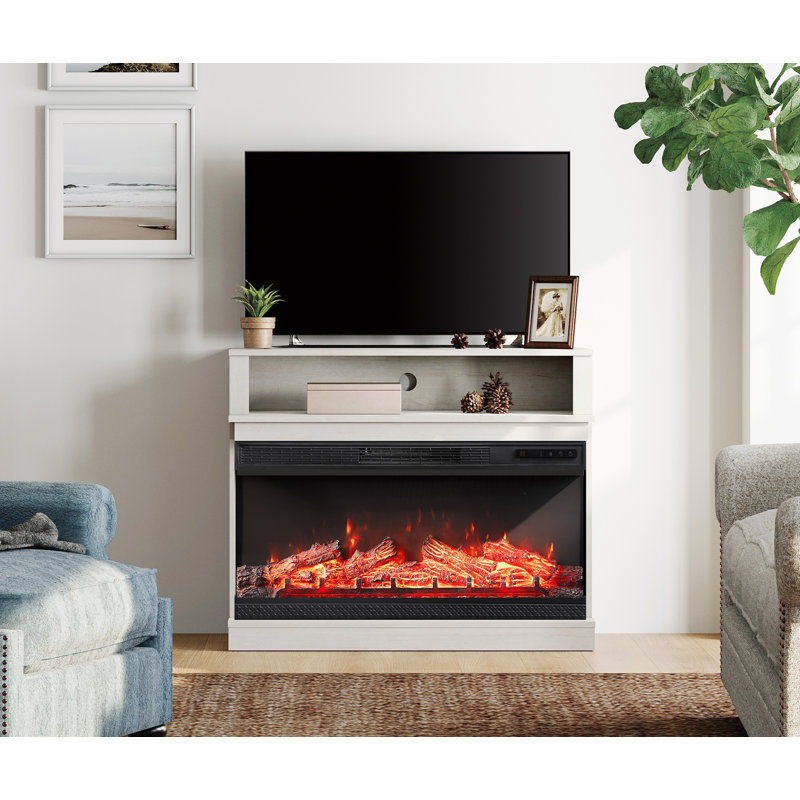 Gracie Oaks Fireplace TV Stand For 45 Inch TV, White