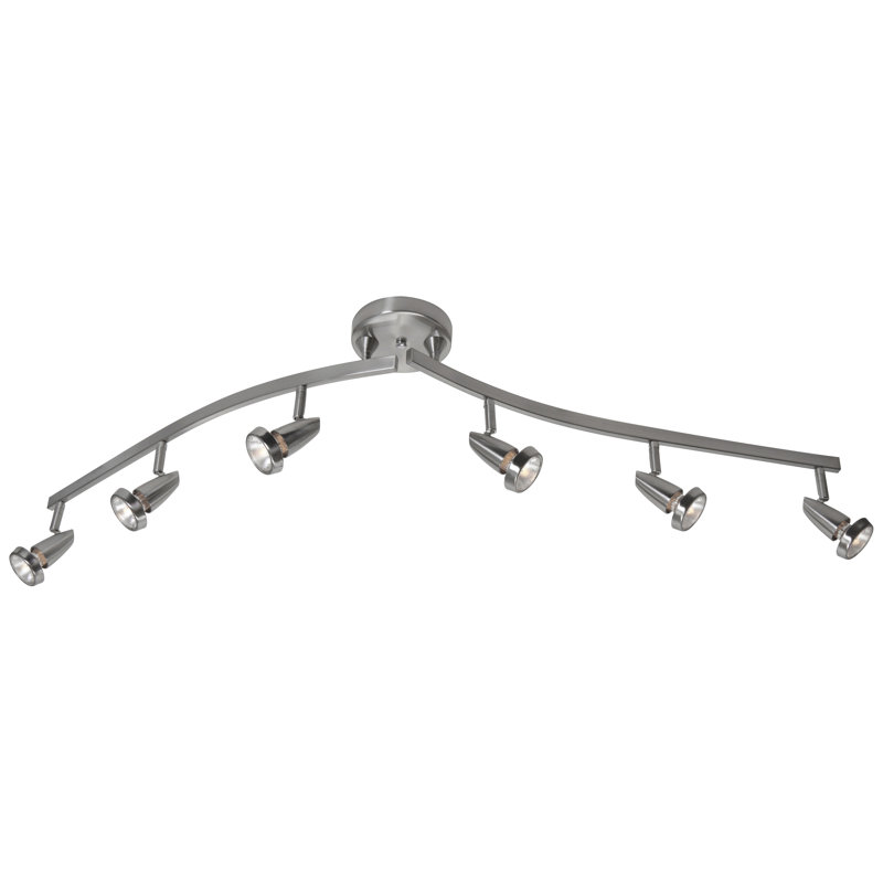 Rocheleau 49'' 6 -Light Track Kit, Brushed Steel