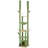 Green Floor-to-Ceiling Cat Tree 89"-100", Climbing Tower with Grooming Post, Condo & Hammock