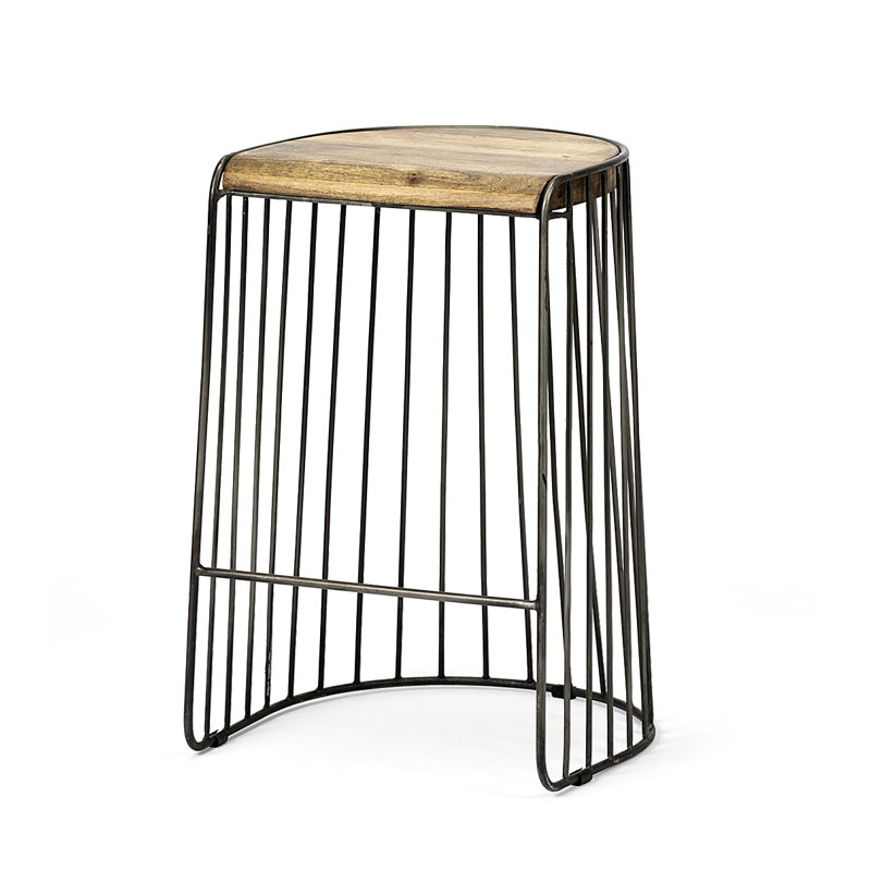 Scholl Counter Stool with Metal Frame, Counter Stool (26.5" Seat Height)