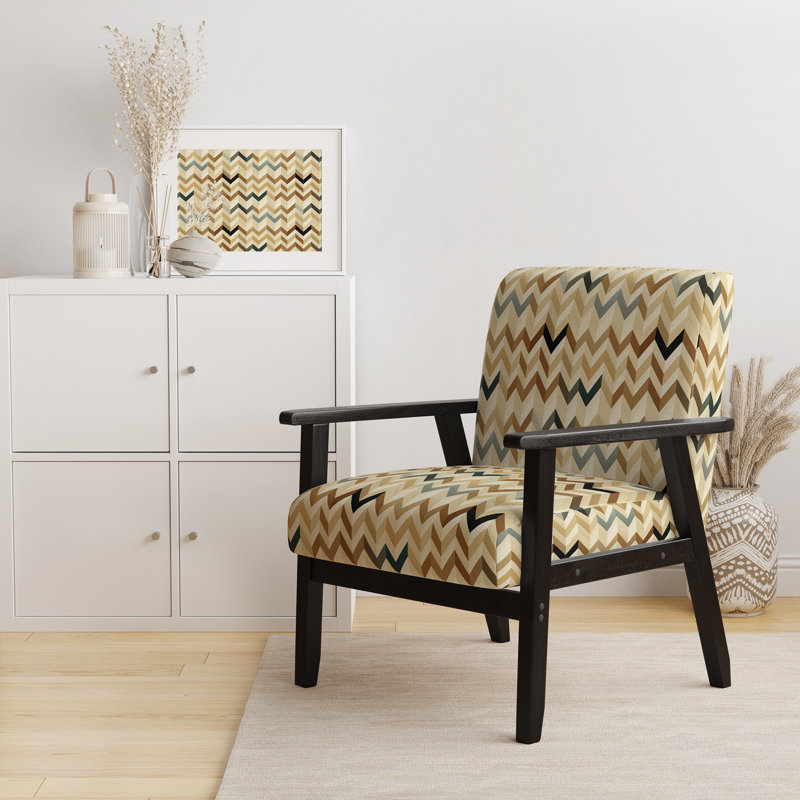 Cantina 23'' Wide Armchair, Beige, Black Square Arms