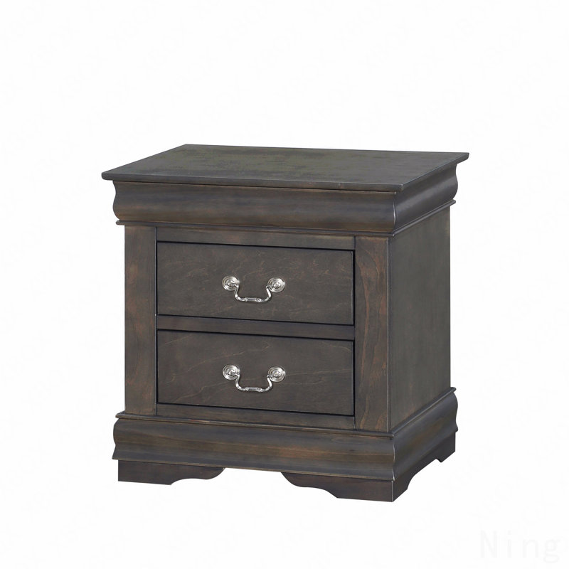 Table de chevet gris foncé, Gris