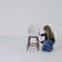 Orbay Swivel Upholstered Counter Stool with Metal Frame