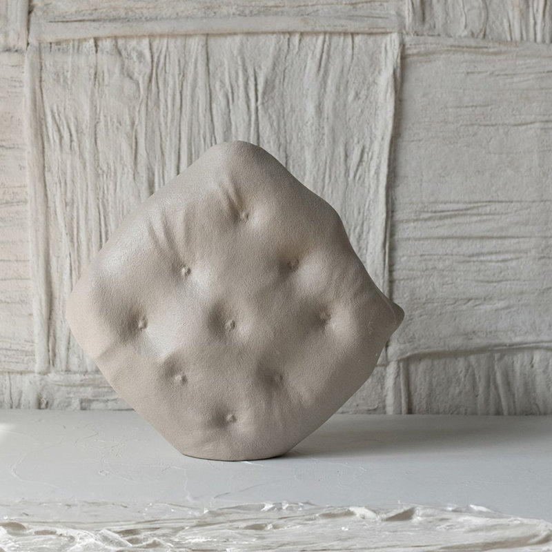 Objet de décoration losange blanc crème