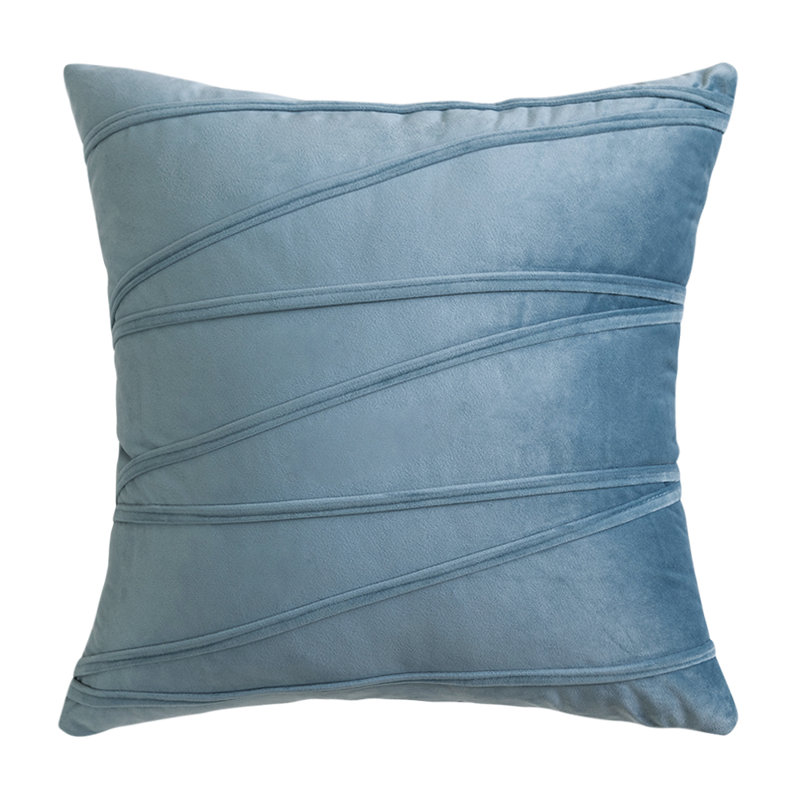 Velvet Throw Pillow, Light Blue, 16" x 16", Polyester