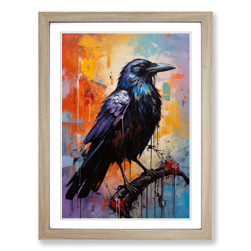 Raven Gestural - Framed Print