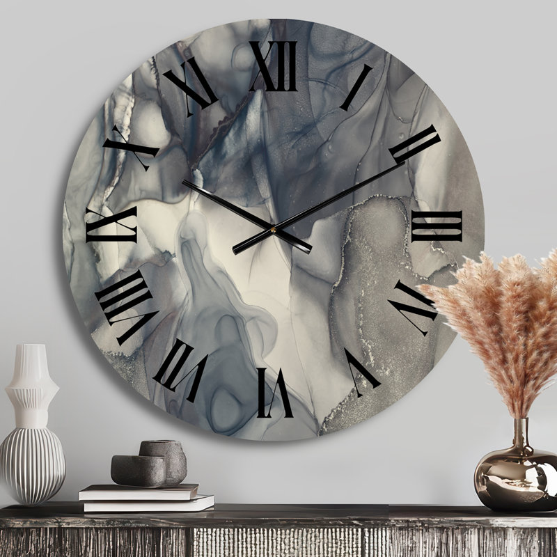 Horloge murale Tender, Médium, Gris / Noir