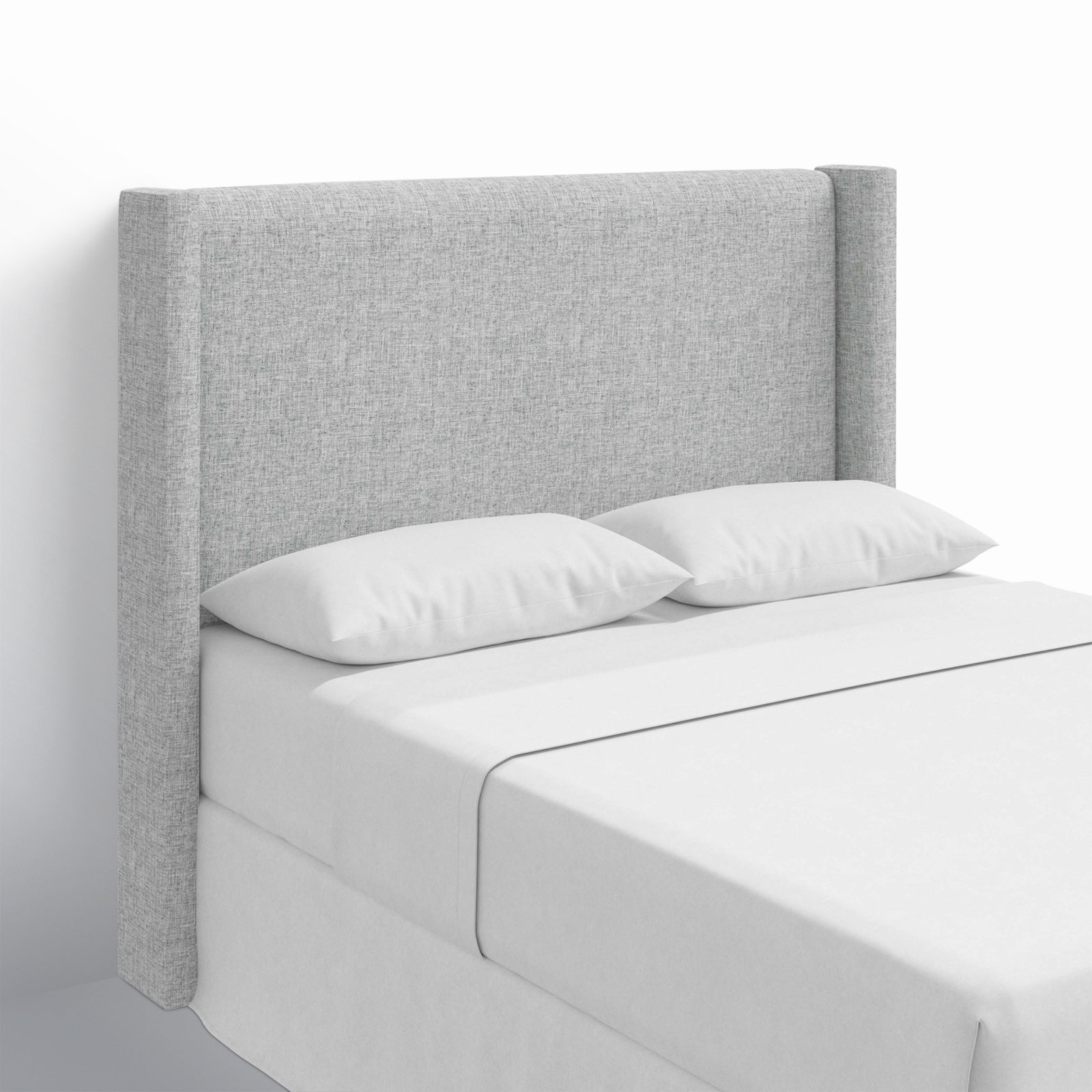 Hanson Pine Headboard, Full, Zuma Pumice Textured Linen
