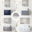 Meuble-lavabo bleu marine l 24 po x P 22 po avec miroir inclus - Rangement spacieux Installation simple et facile à assembler