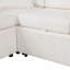 Divan-lit, canapé-lit modulaire de base de 112,2 po avec repose-pieds avec rangement, trois coussins décoratifs et dispositifs de chargement