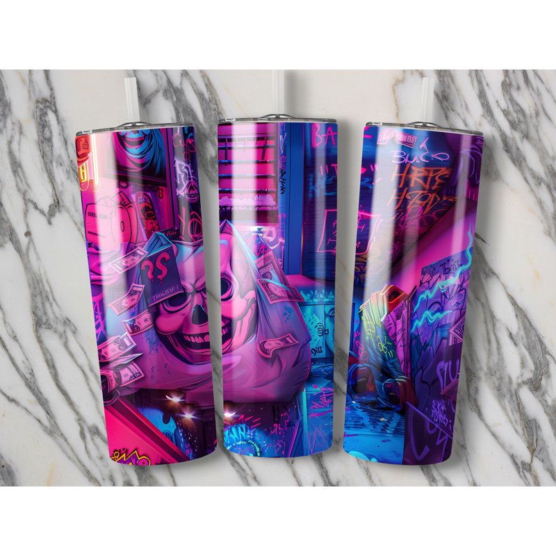 Choose Handmade Tumblers 591ml Vacuum Insulated Stainless Steel (18/8) Travel Tumbler with Straw