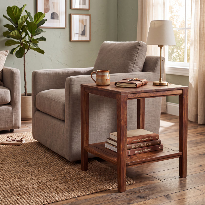 Mariann Solid Wood End Table, Natural