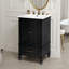 Ensemble de meuble-lavabo simple l 20 po avec lavabo en céramique, pieds en bois massif, 1 tiroir et armoire 2 portes-115629995-115629998