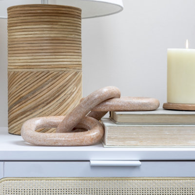 Chaîne décorative en marbre, tons de rosé panachés