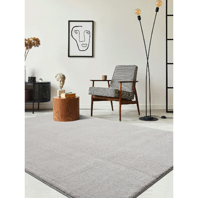 The Carpet Relax - Modern Rug, Fluffy, Short Pile, Non-Slip Underside, Washable up to 30°C, Super-Soft, Fur Look, Sand