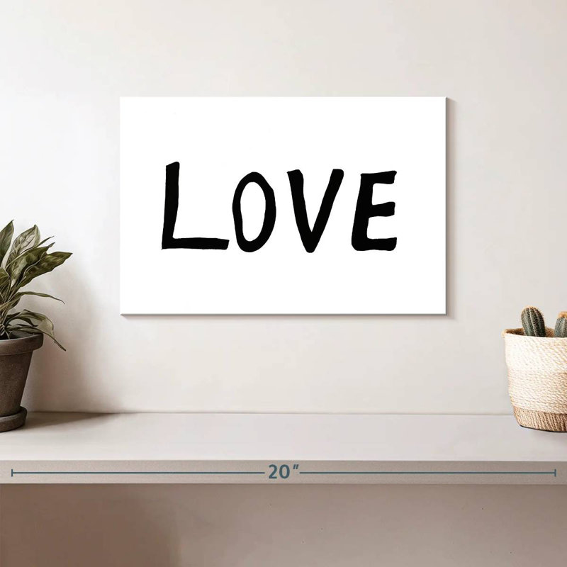 Love BW Wall Sign, 8" H x 12" W