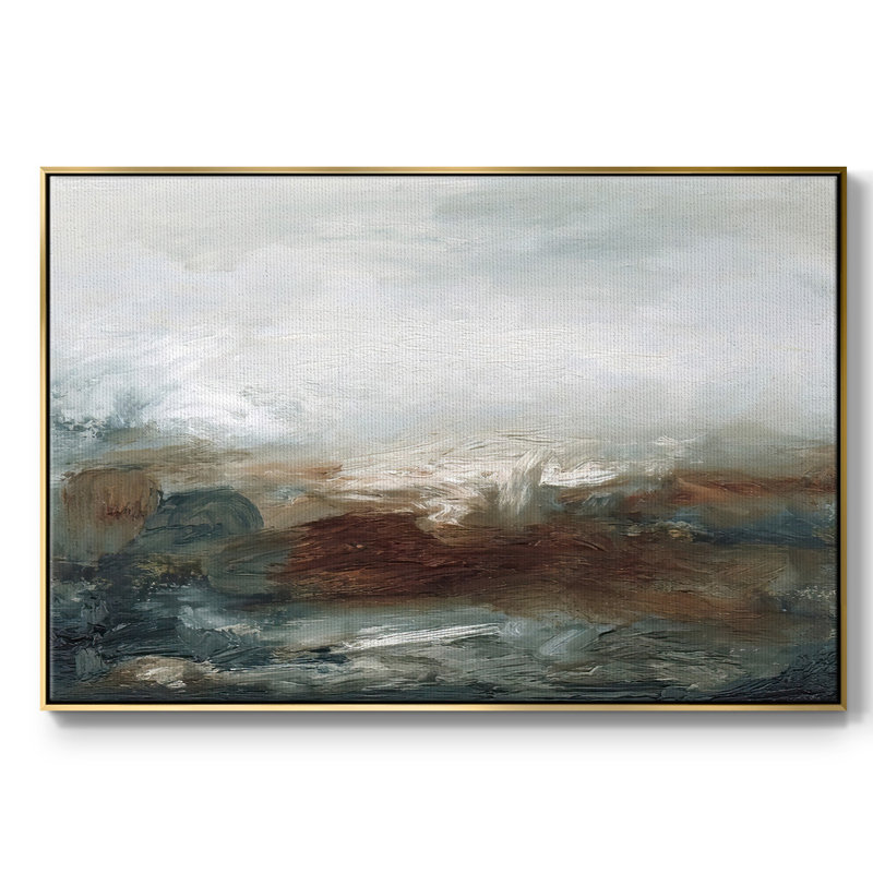 «Lingering Light IV», reproduction sur toile encadrée, H 17 po x l 25 po x P 2 po, Encadrement argenté
