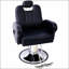 Fauteuil de coiffeur hydraulique robuste avec fonction d'inclinaison, siège plus large et cuir synthétique durable pour les salons de coiffure et les salons de coiffure