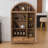 75" Tall Arched Storage Display Cabinet-1887287333