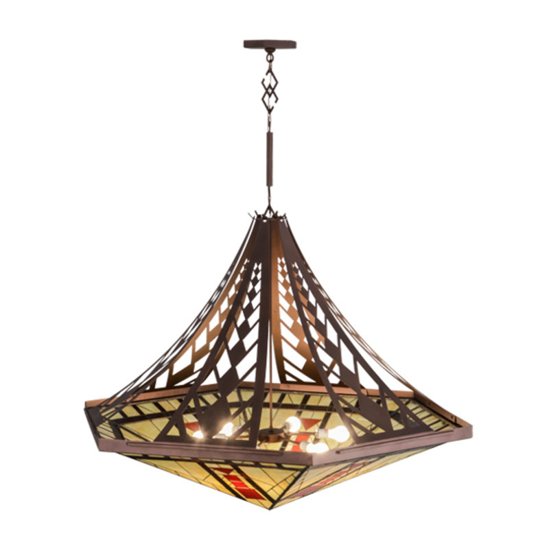 Luminaire suspendu métallique à 8 lumières Plainville