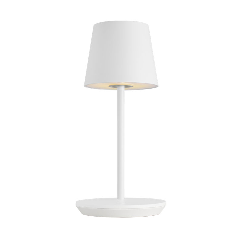 Nevis Short Accent Rechargeable Table Lamp, White