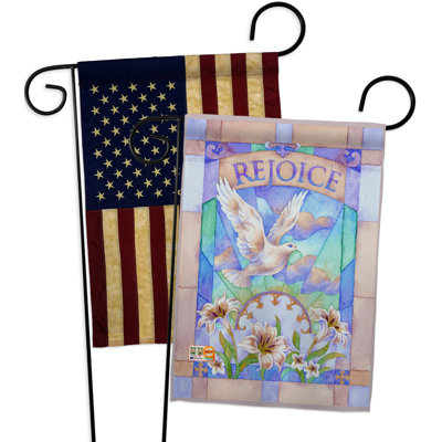Optez impressions décoratives de polyester de 2 côtés 13 x 18,5 po drapeau de jardin
