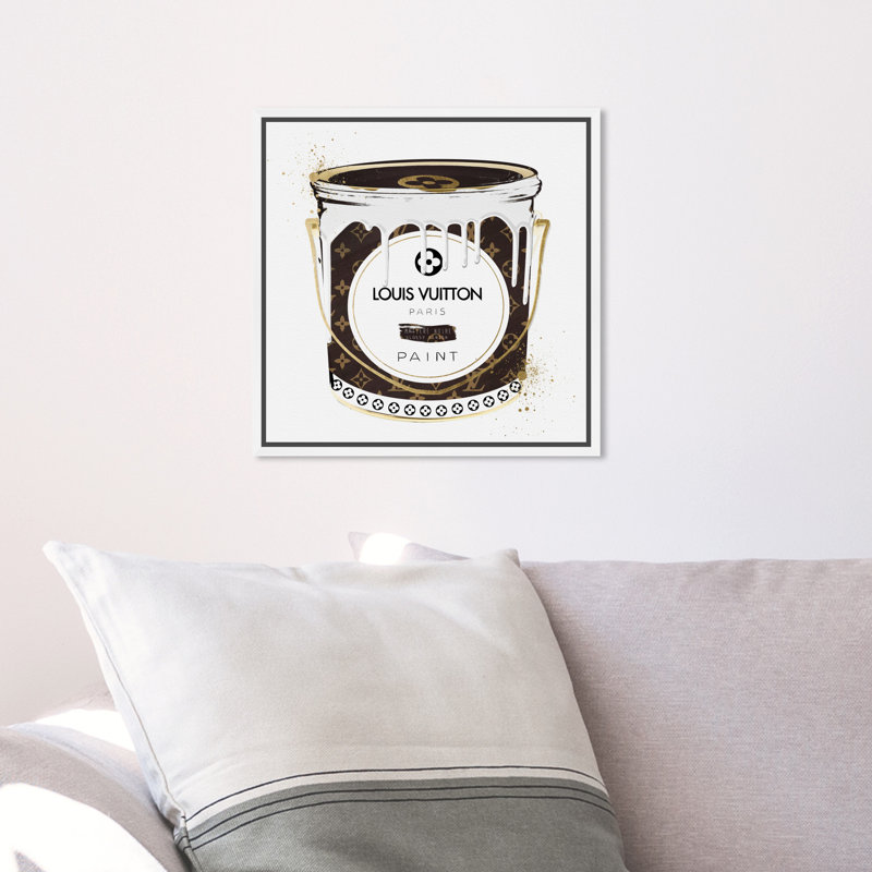 «Luxurious Paint Can II», impression sur toile, Cadre blanc, H 12 po x l 12 po