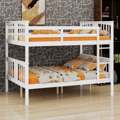 Sturdy Bunk Bed with Ladder for Bedroom