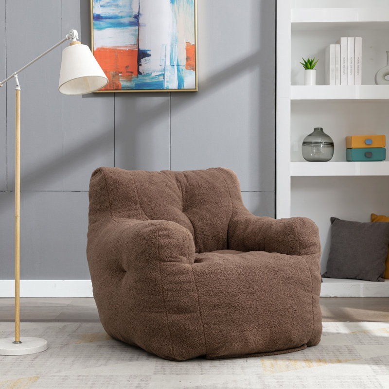 Fauteuil ergonomique moelleux, poids de 32,03 lb, café à billes de style moderne, longueur de 39,96 po
