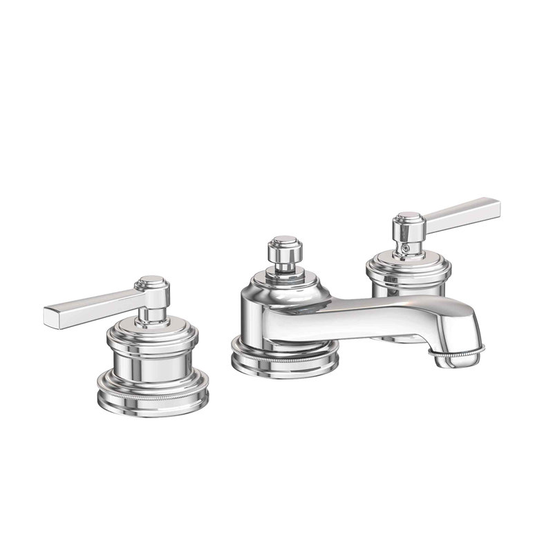 Miro Widespread Bathroom Faucet with Drain Assembly, Polished Chrome