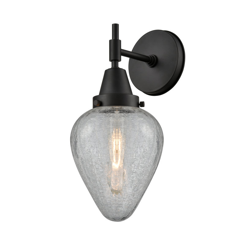 Gayle Chrome Armed Sconce, Matte Black, LED
