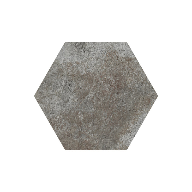 Terrain Hexagon 8x9 Porcelain Wall and Floor Tile, Graphite