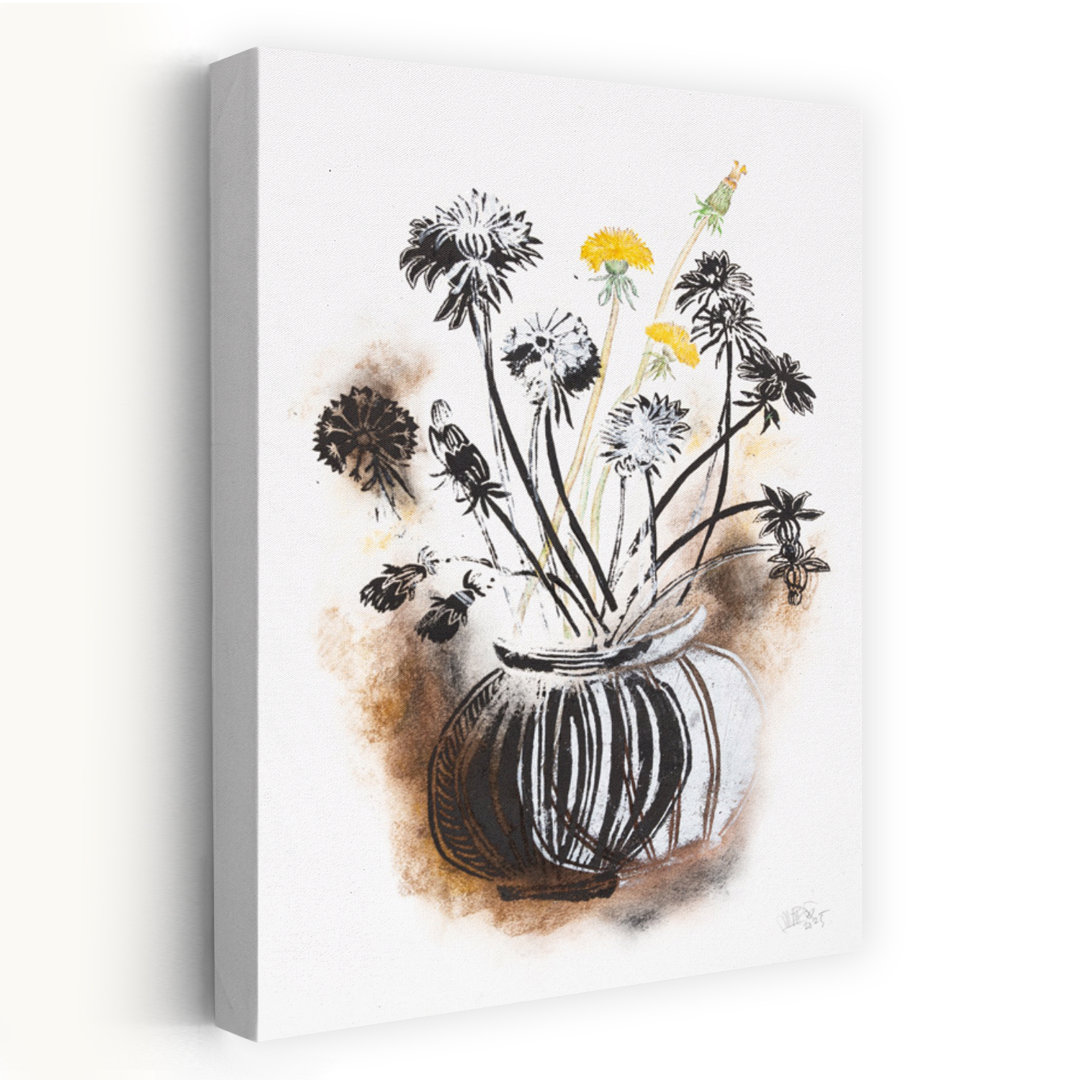 Contemporary Art Colorful Contemporary Delicate Rose Flower Nature Wall Art