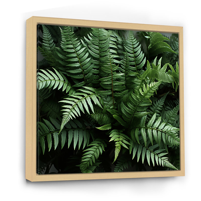 Vert fougère émeraude - forêt III, Cadre naturel flottant, H 36 po x l 36 po x P 1,5 po