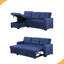 Canapé modulaire convertible rembourré avec méridienne coulissante-399387764