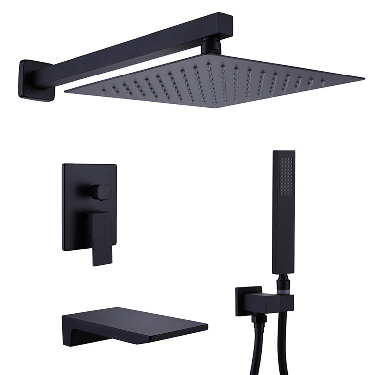 Double Handle Wall Mounted Complete Shower System With Pressure-Balanced Valve