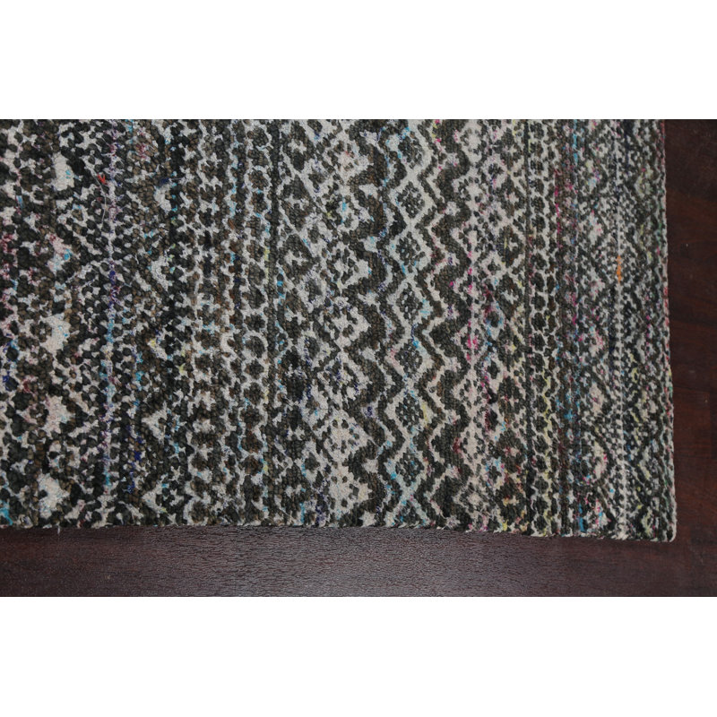 Handmade Abstract Jute/ Wool Area Rug