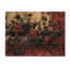 Midnight Red Roses Meadow - Décoration murale en bois de roses - sur bois de pin naturel-1096514107