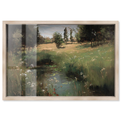 Hidden Pond Spot Shadowbox Print Vintage Decor by Art Remedy