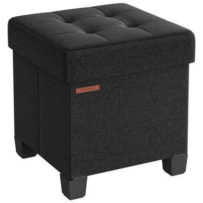 38cm Wide Square Solid Colour Cube Ottoman with Storage