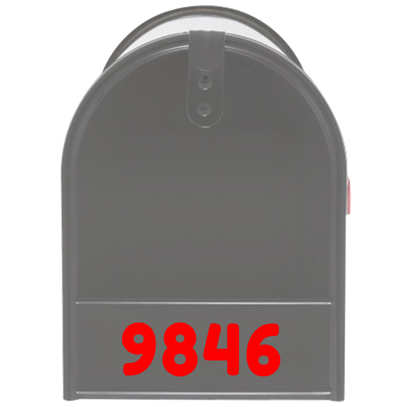 Plaque d'adresse de boîte aux lettres, Rouge